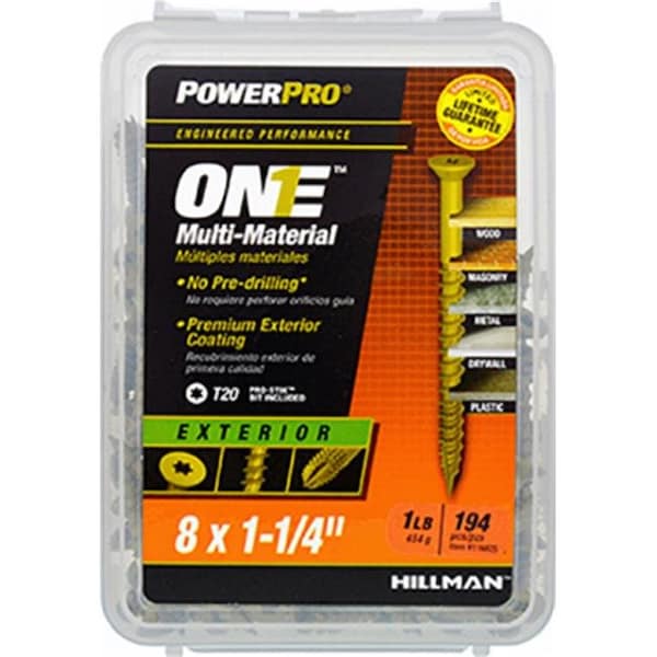 Hillman Hillman Fasteners 240640 8 x 1.25 in. Exterior Flat Head One Screw - Bronze Epoxy; Pack of 194 240640 - main